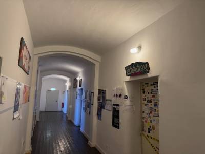 CCCHH Hallway in Z9 with sign hung from the walls