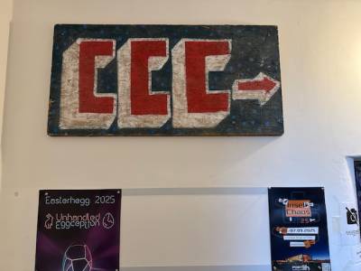  Sign "CCC" in a square font